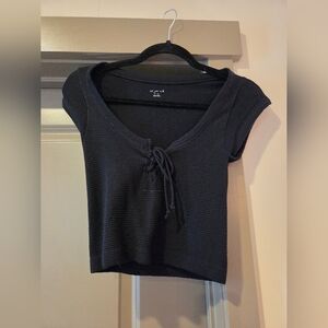 Urban Outfitters Black Knit Crop Top